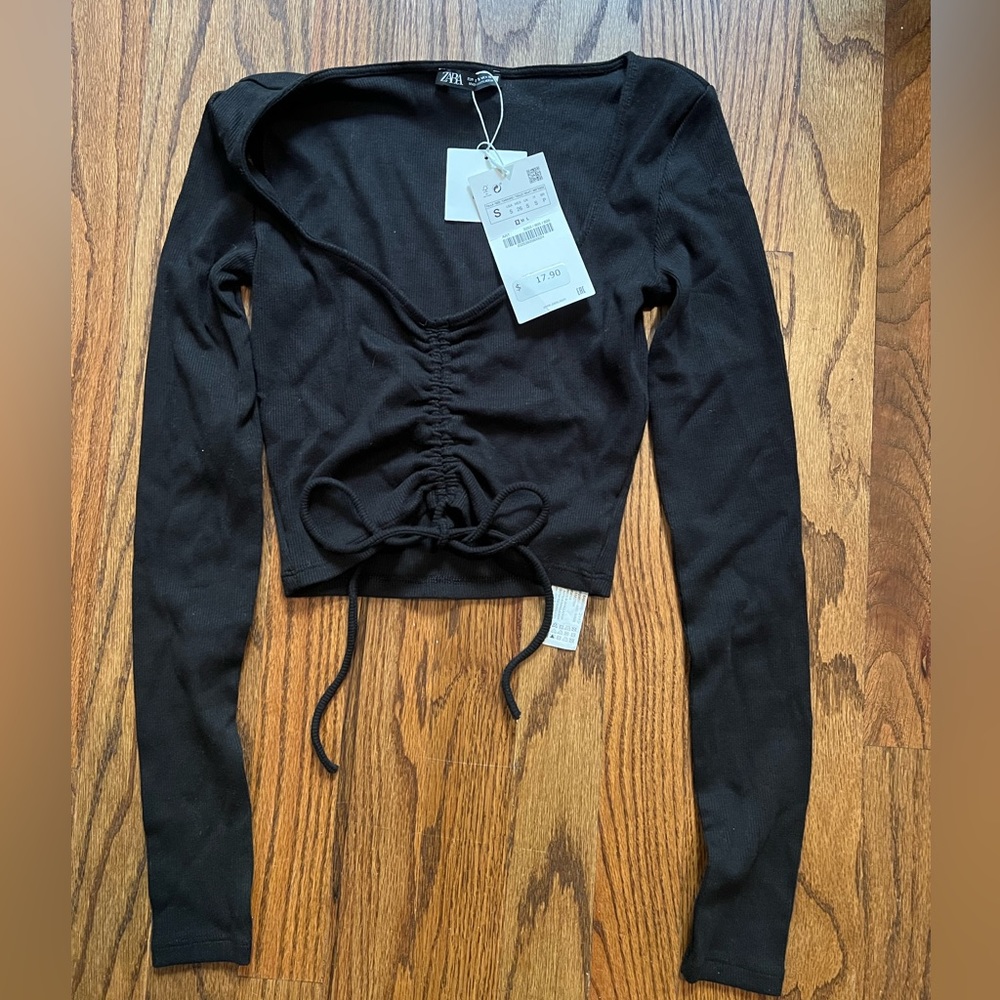 zara black top